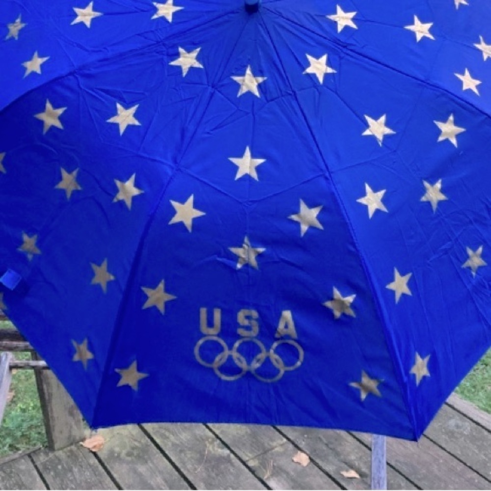USA Olympics Umbrella Stars Gold Blue